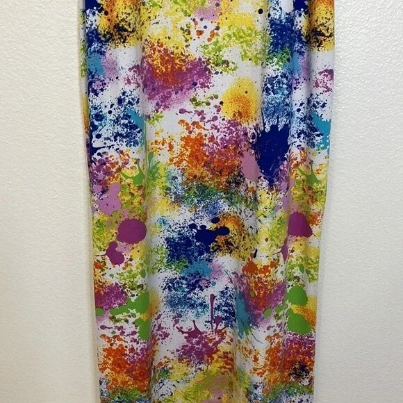 Paint Splash Boutique Maxi Stretch Dress SZ Large - Picture 3 of 11